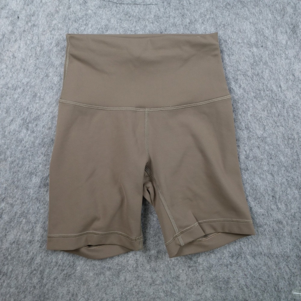 Lululemon Shorts Women 2 Brown Wunder Train High Rise 6" Biker Athletic Yoga Run